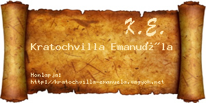 Kratochvilla Emanuéla névjegykártya